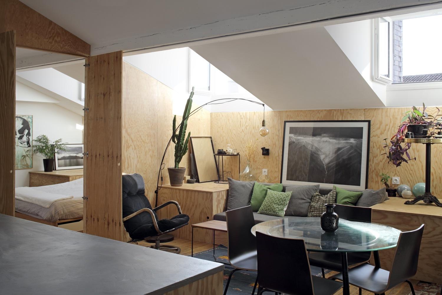 A Light-Filled 528sqft Attic in Bordeaux