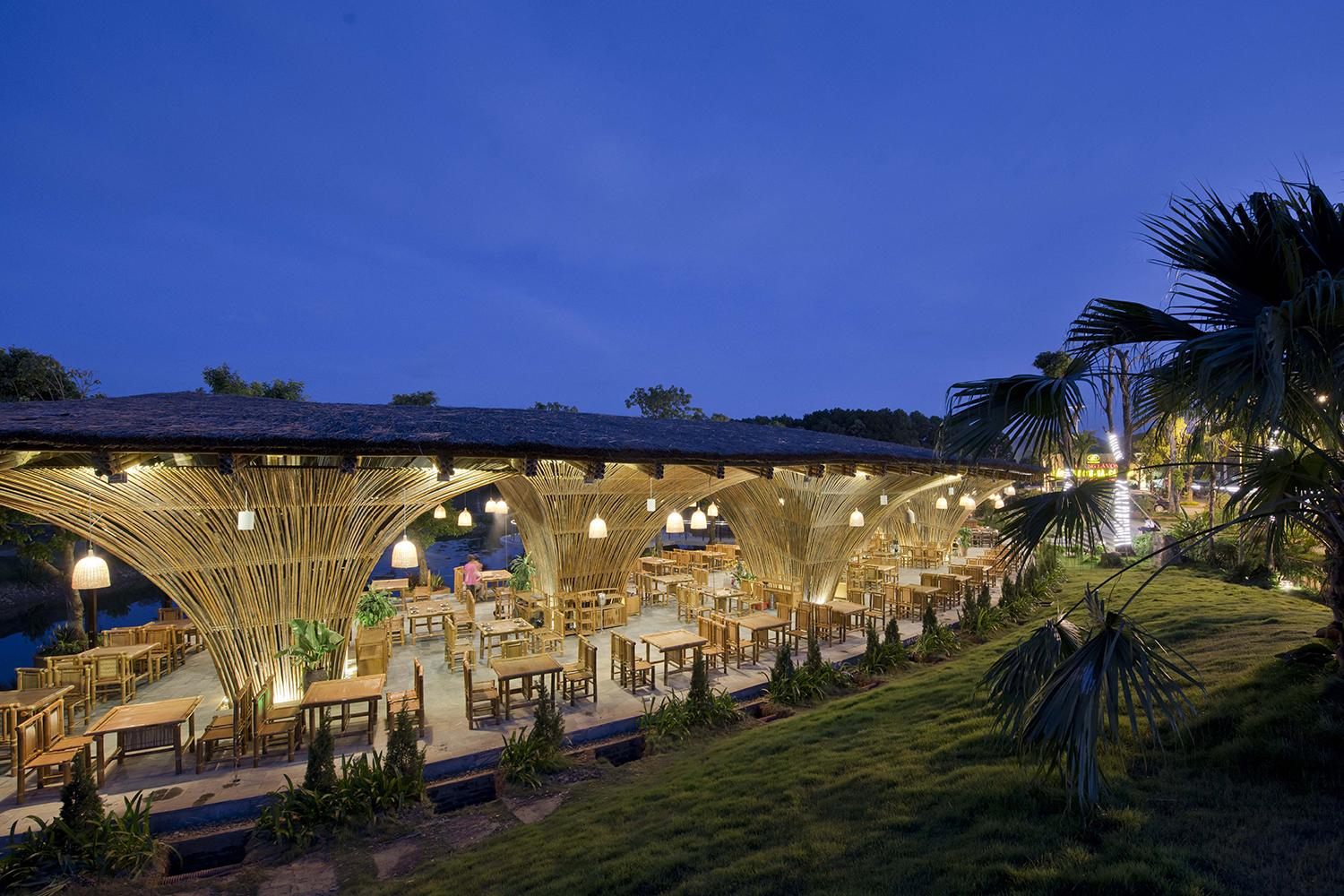越南郊區一日遊好去處：Roc Von竹棚餐廳體現當地建築技術文化