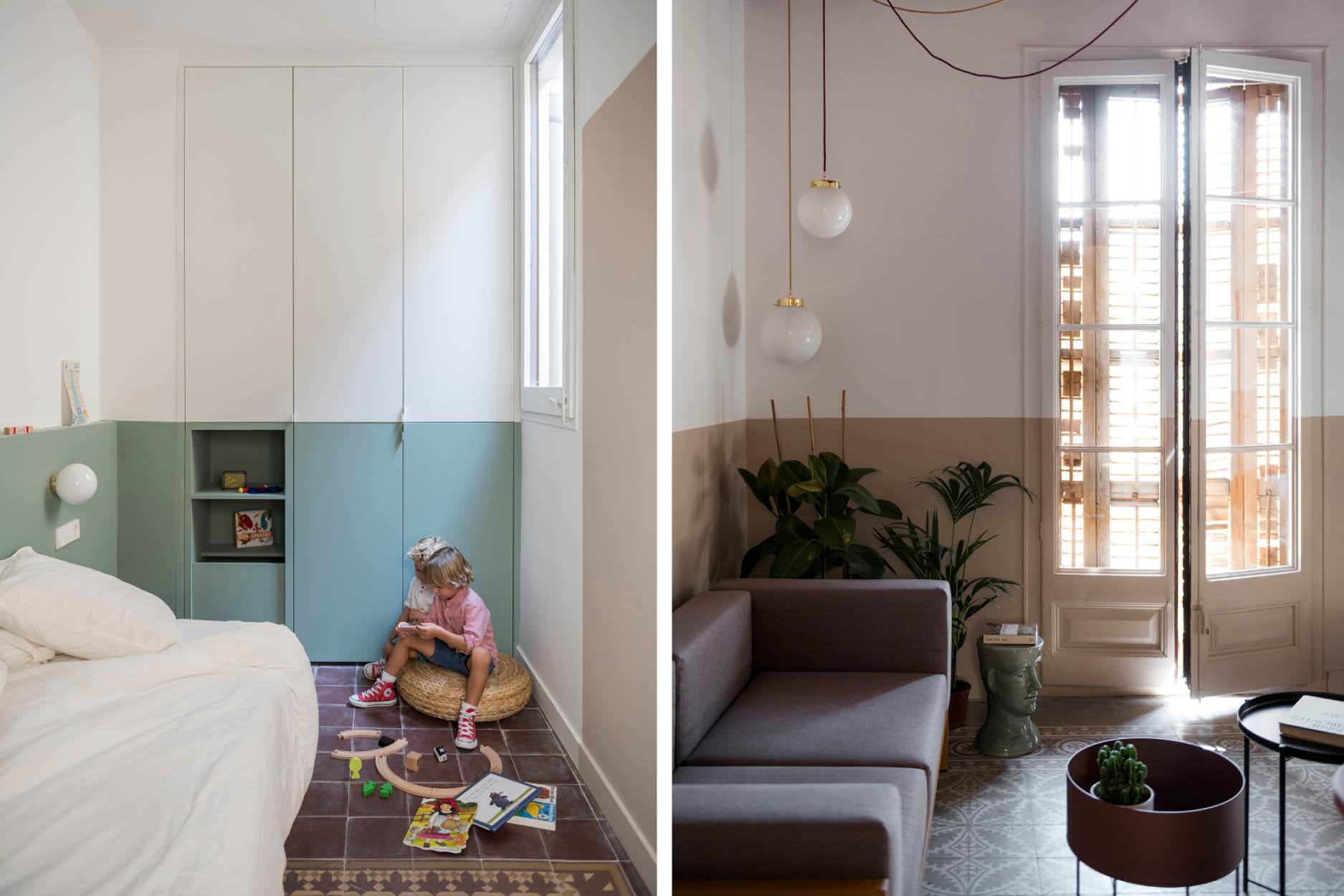 This Apartment is Reborn from Ruins with Contrasting Colour Blocking