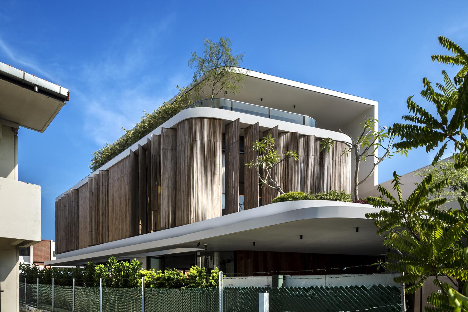 新加坡簡約現代熱帶住宅 日式竹屏風通風兼具私隱度