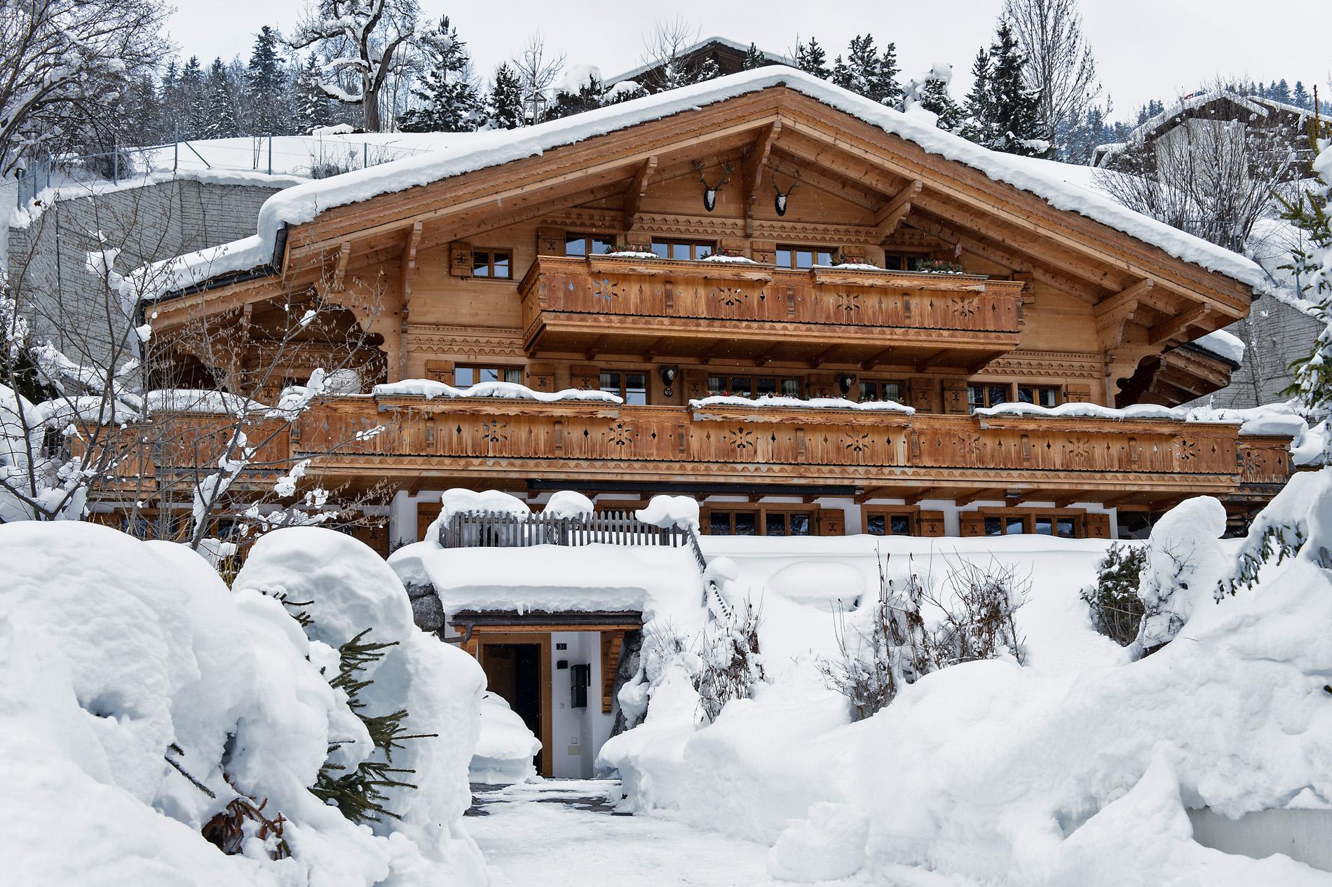 This Cosy Swiss Chalet in Gstaad is a Winter Wonderland
