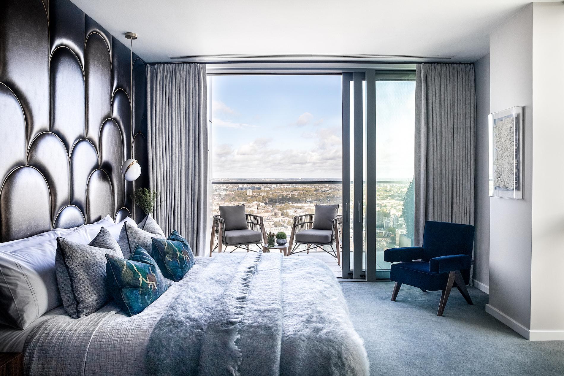 This Vibrant Art Deco-Style Penthouse Sits Atop London's Tallest Residential Building