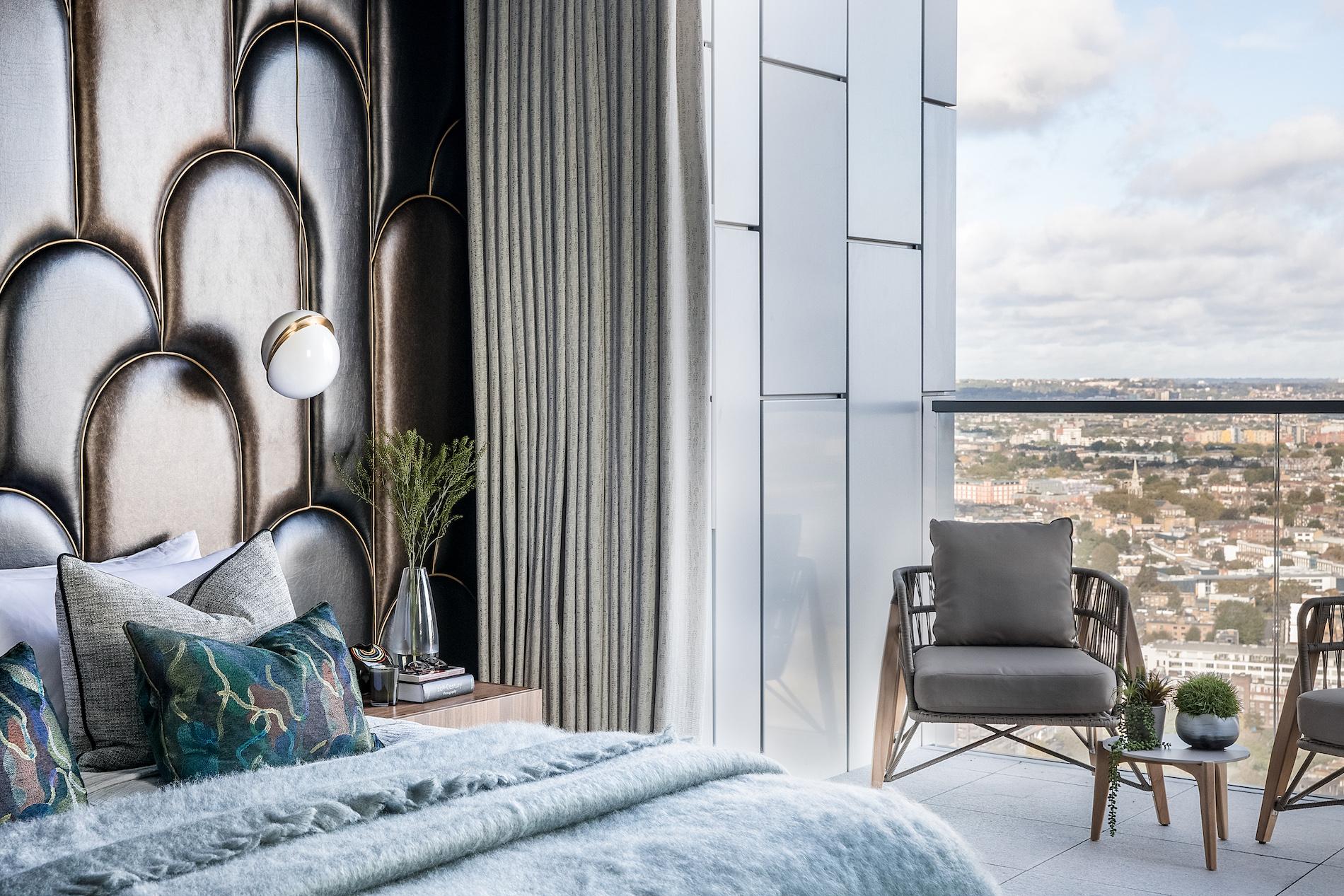 This Vibrant Art Deco-Style Penthouse Sits Atop London's Tallest Residential Building
