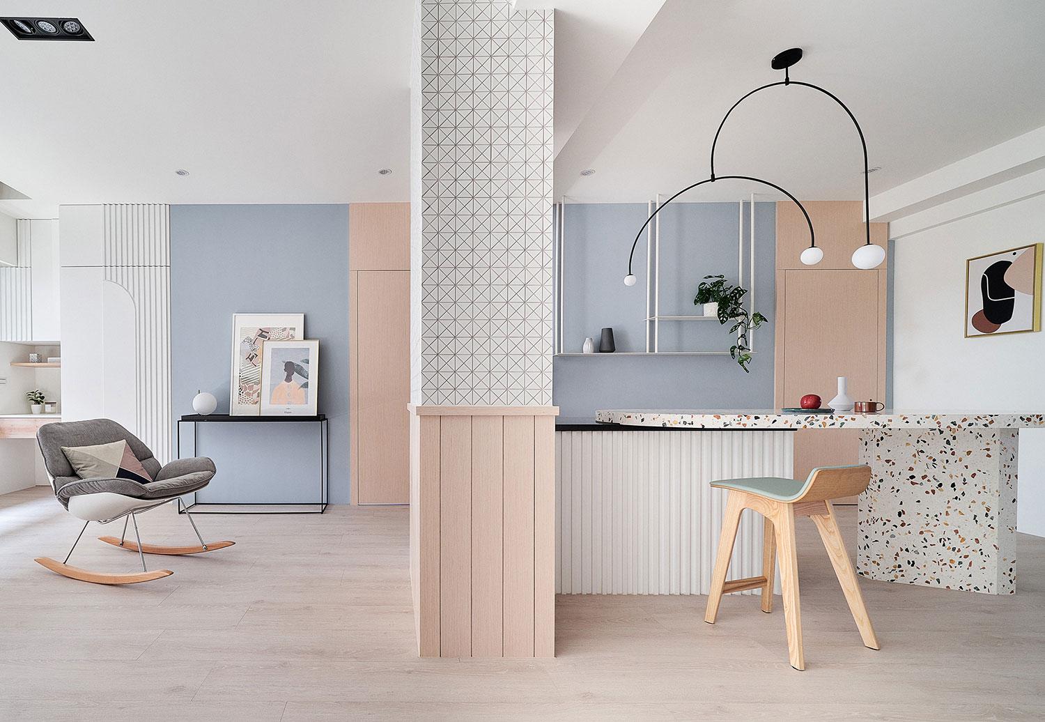 Step Inside a Whimsical Taiwan Apartment Inspired by Soft Rainbow Hues