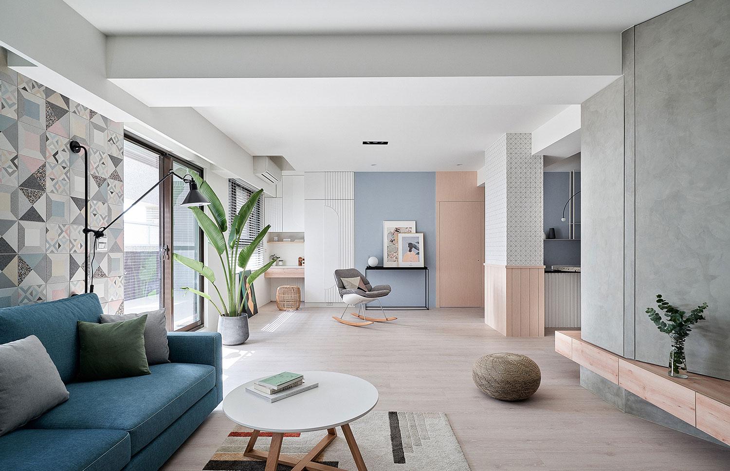 Step Inside a Whimsical Taiwan Apartment Inspired by Soft Rainbow Hues