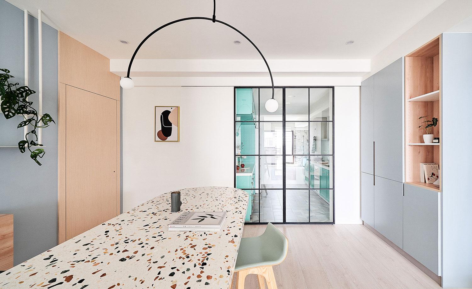 Step Inside a Whimsical Taiwan Apartment Inspired by Soft Rainbow Hues