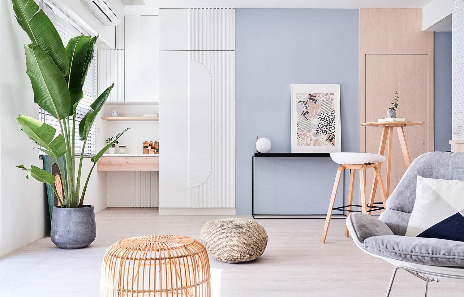 Step Inside a Whimsical Taiwan Apartment Inspired by Soft Rainbow Hues