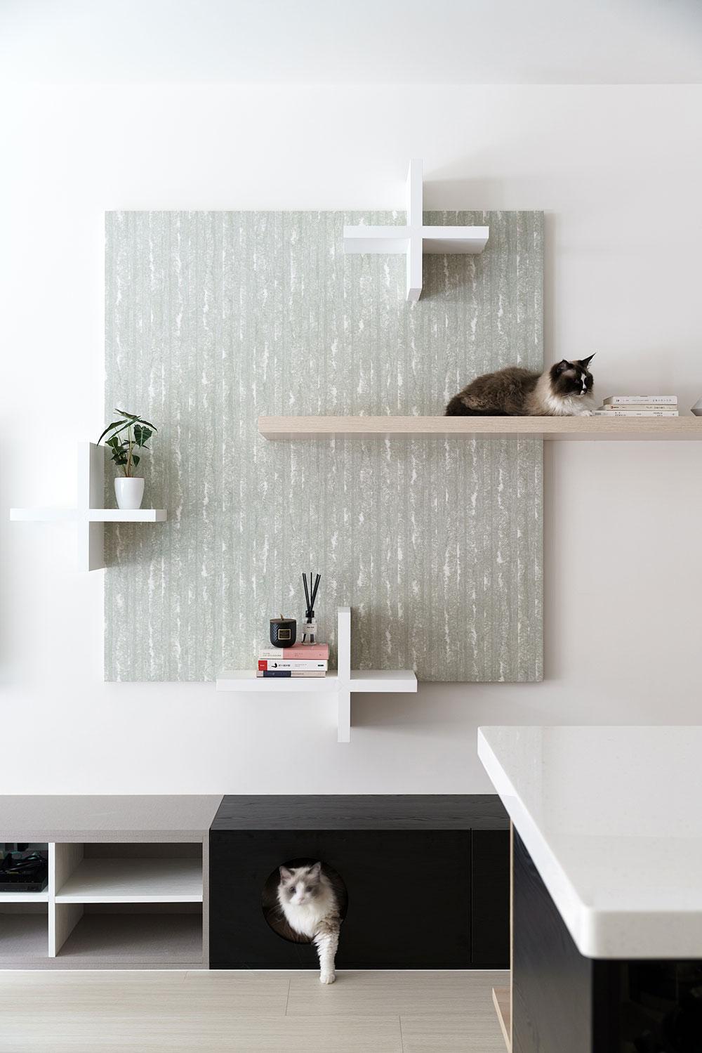 This 538sqft Taipei Flat is an Urban Paradise for a Couple and their Fur Children