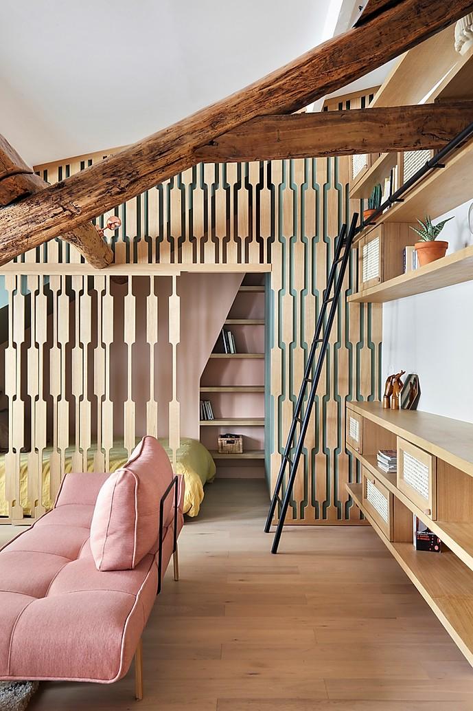 Create a Colourful and Harmonious Space in a 344 sqft Loft