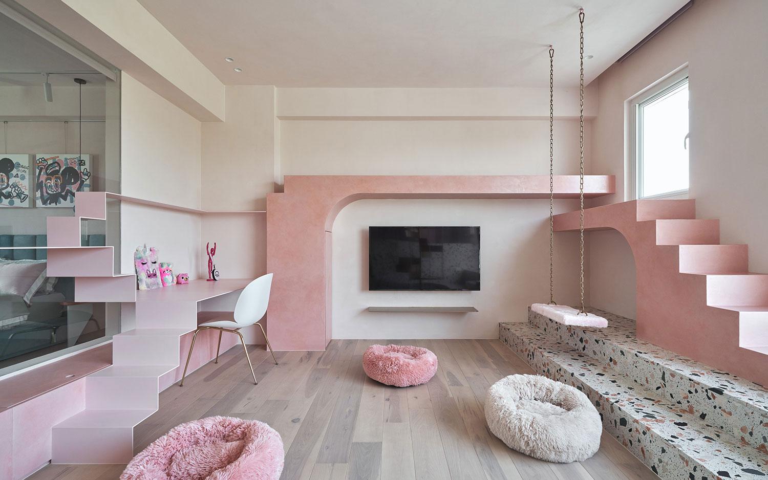 A Pink-Hued Holiday Villa in Taiwan Dedicated to Cats