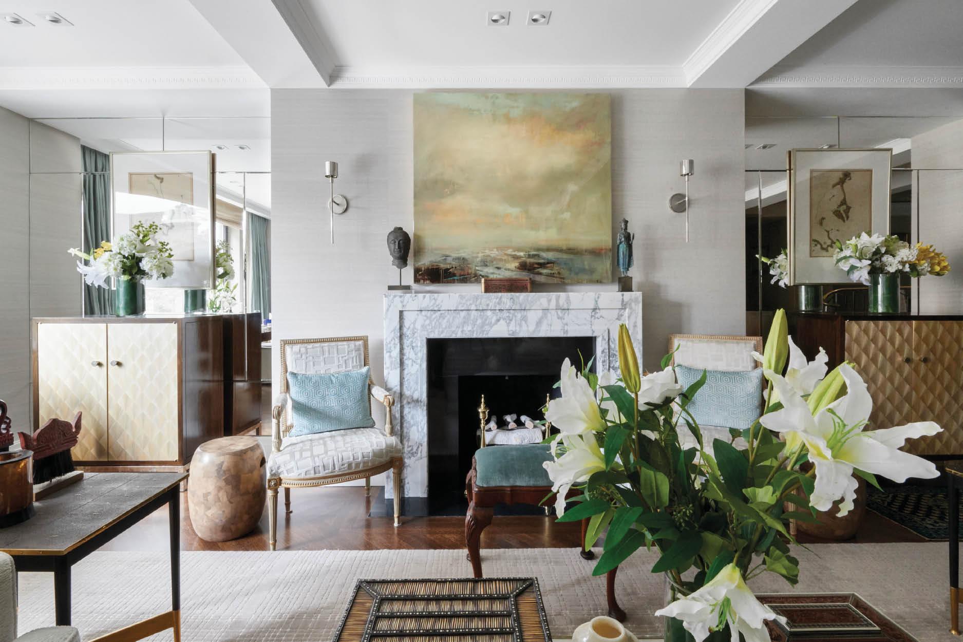 Sumptuous Textiles and Art Weave the Fabric of this Charming New York Home