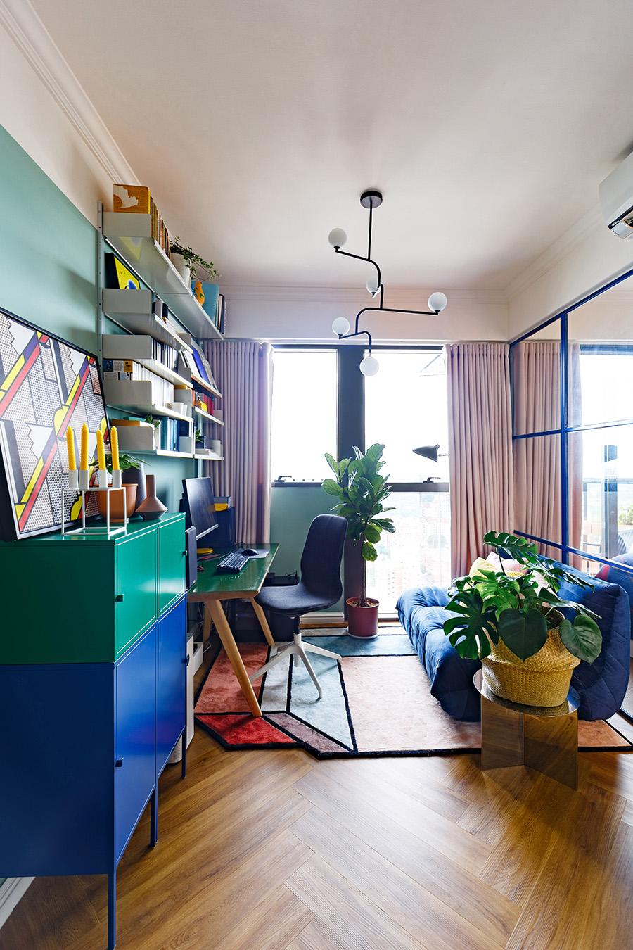 An Explosion of Colour in this Small Singapore Condo