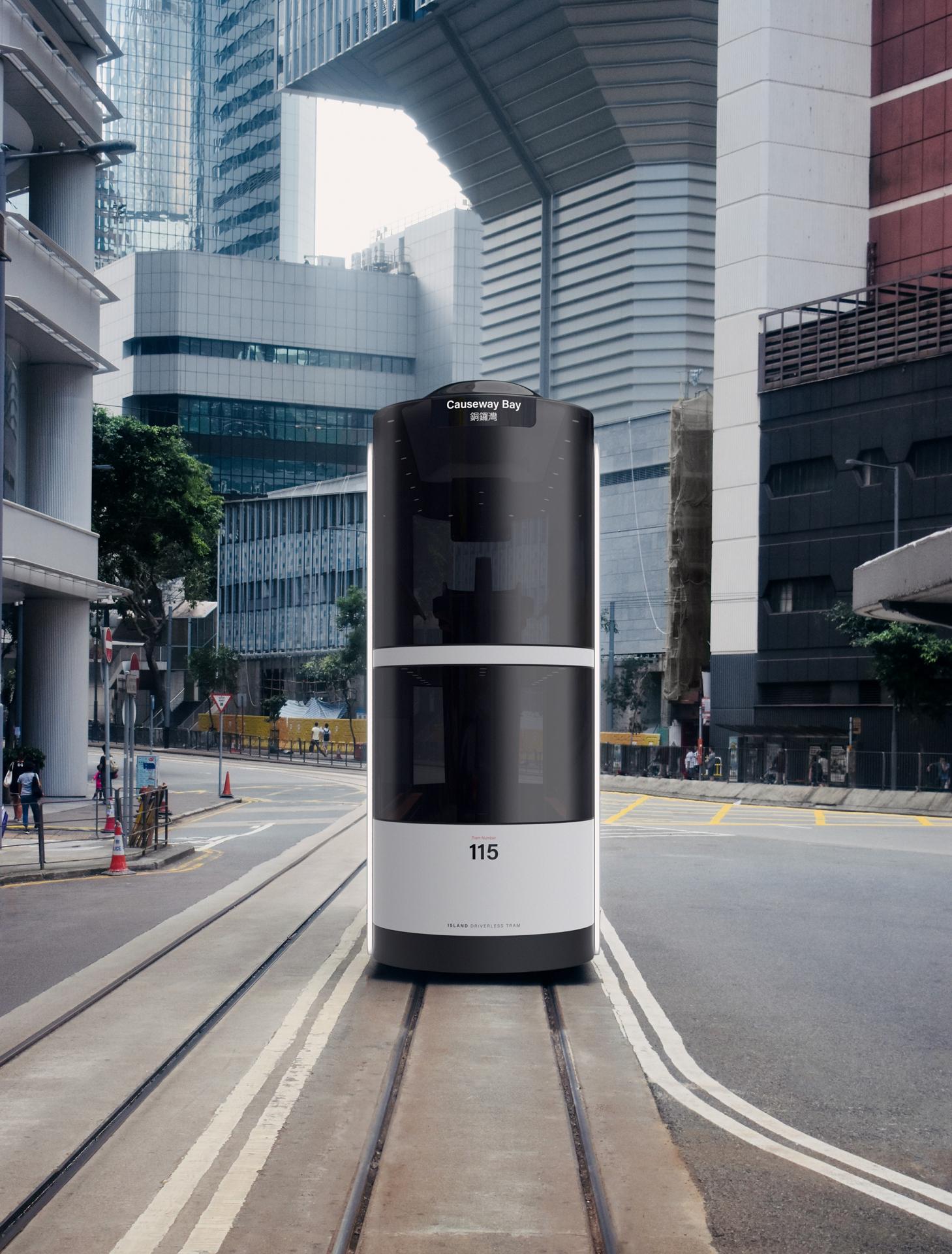 Island: A Driverless Social-Distancing Tram Designed For Hong Kong