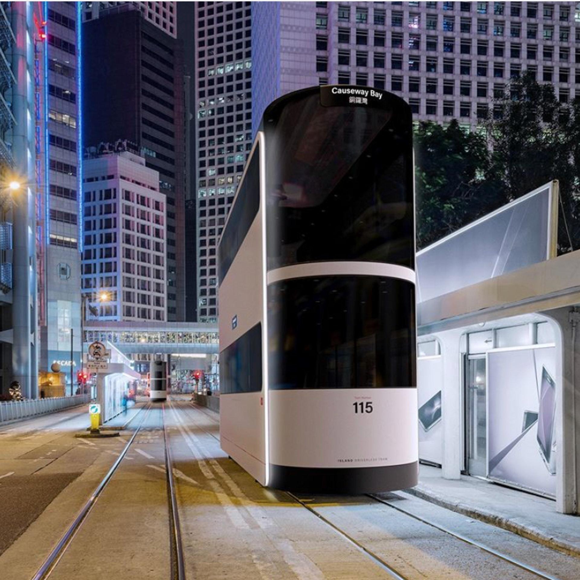Island: A Driverless Social-Distancing Tram Designed For Hong Kong