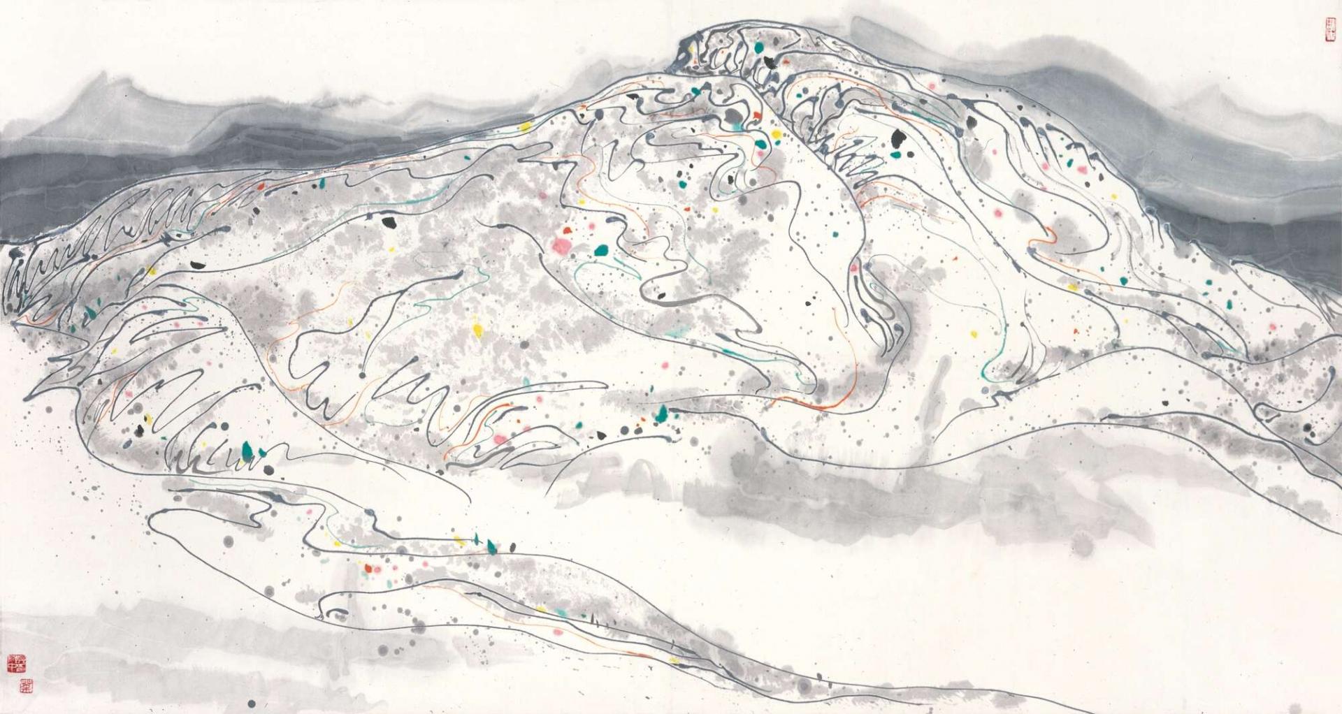 Vibrancy of Mountains by Wu Guanzhong 