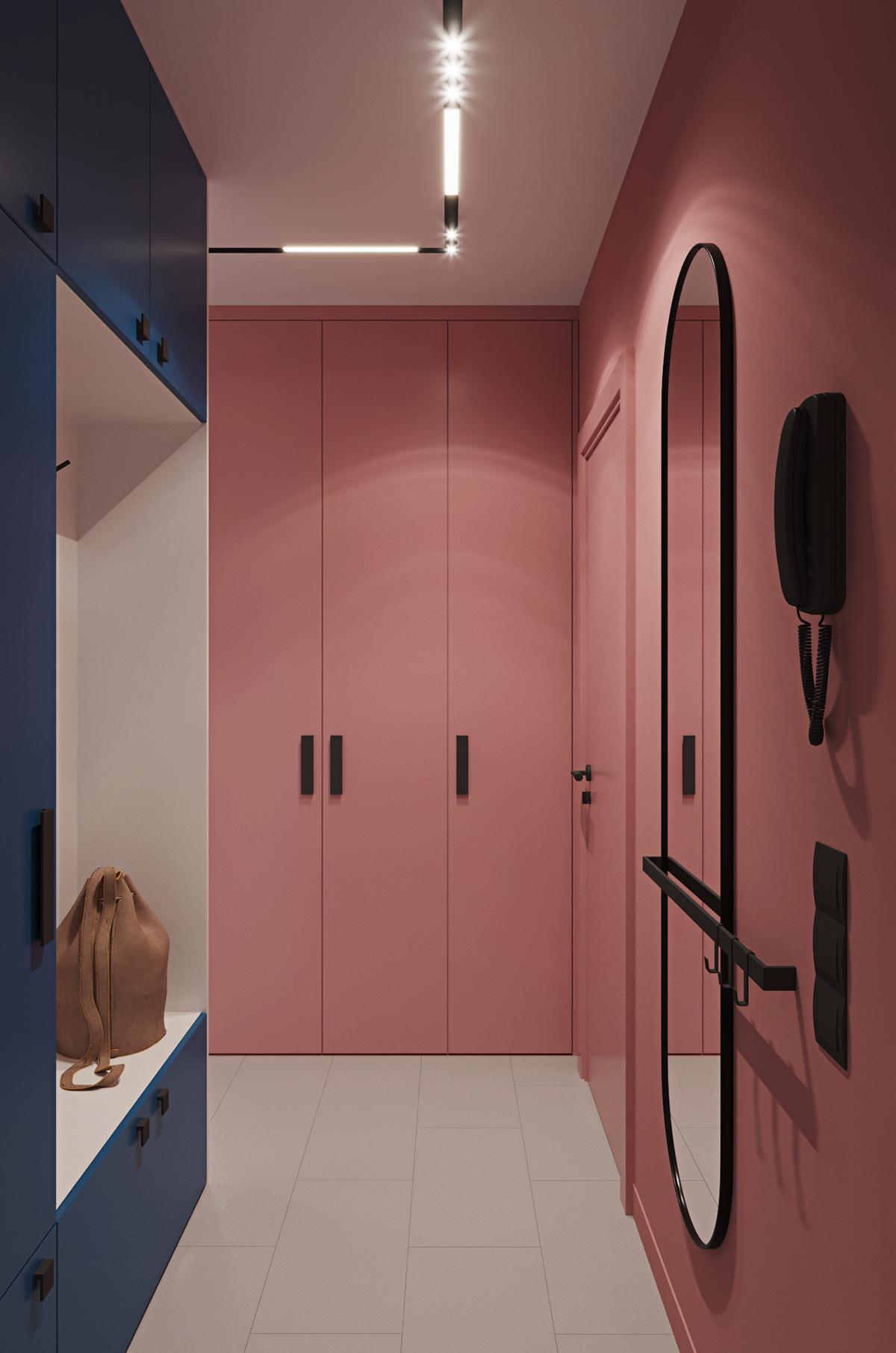 360呎女生夢幻家居，以粉嫩色系組出靈活佈局