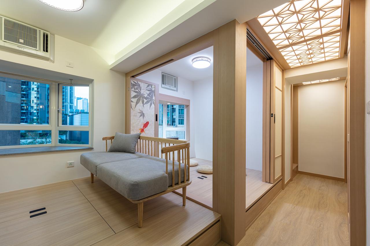 Inside a 722-sq-ft Japanese-Style Home in Tsuen Wan