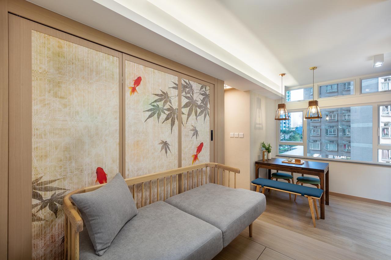 Inside a 722-sq-ft Japanese-Style Home in Tsuen Wan