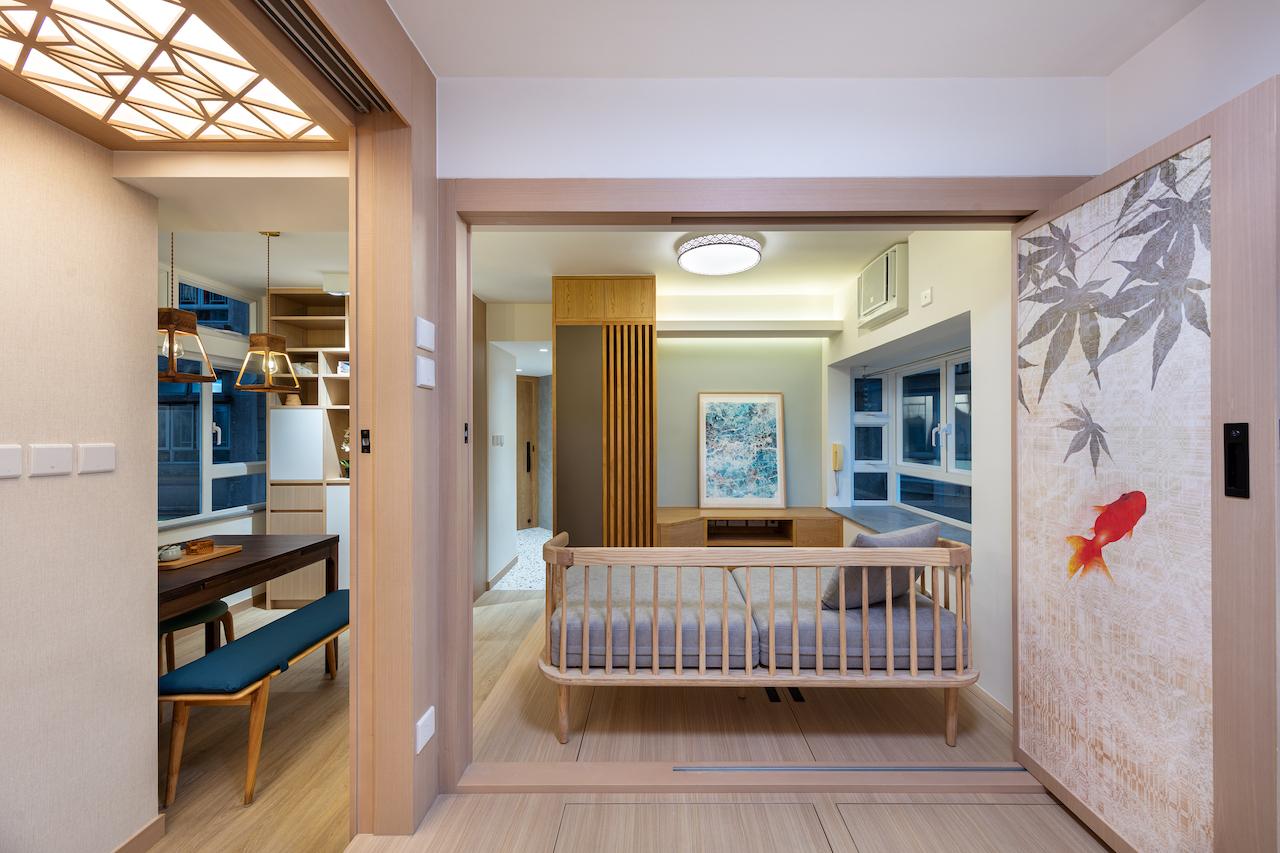 Inside a 722-sq-ft Japanese-Style Home in Tsuen Wan