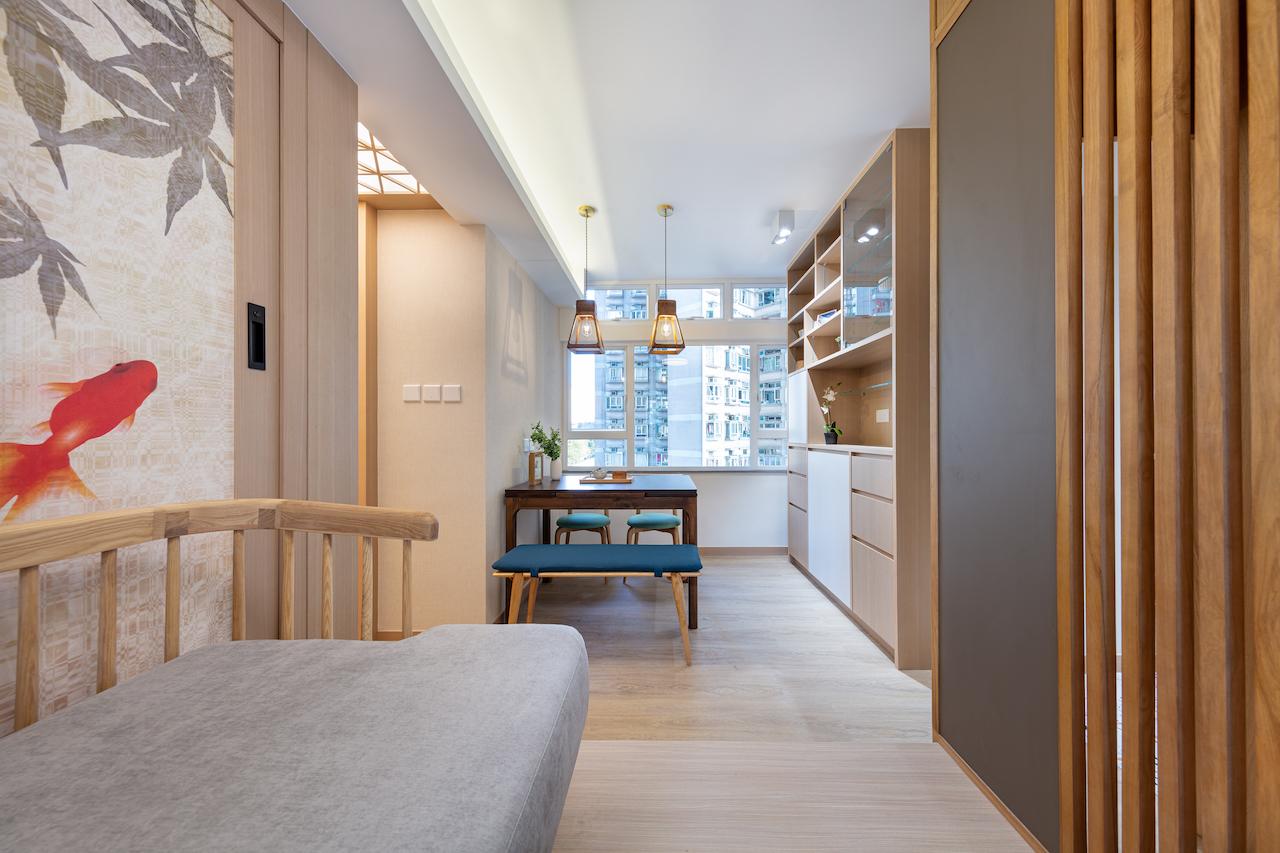 Inside a 722-sq-ft Japanese-Style Home in Tsuen Wan