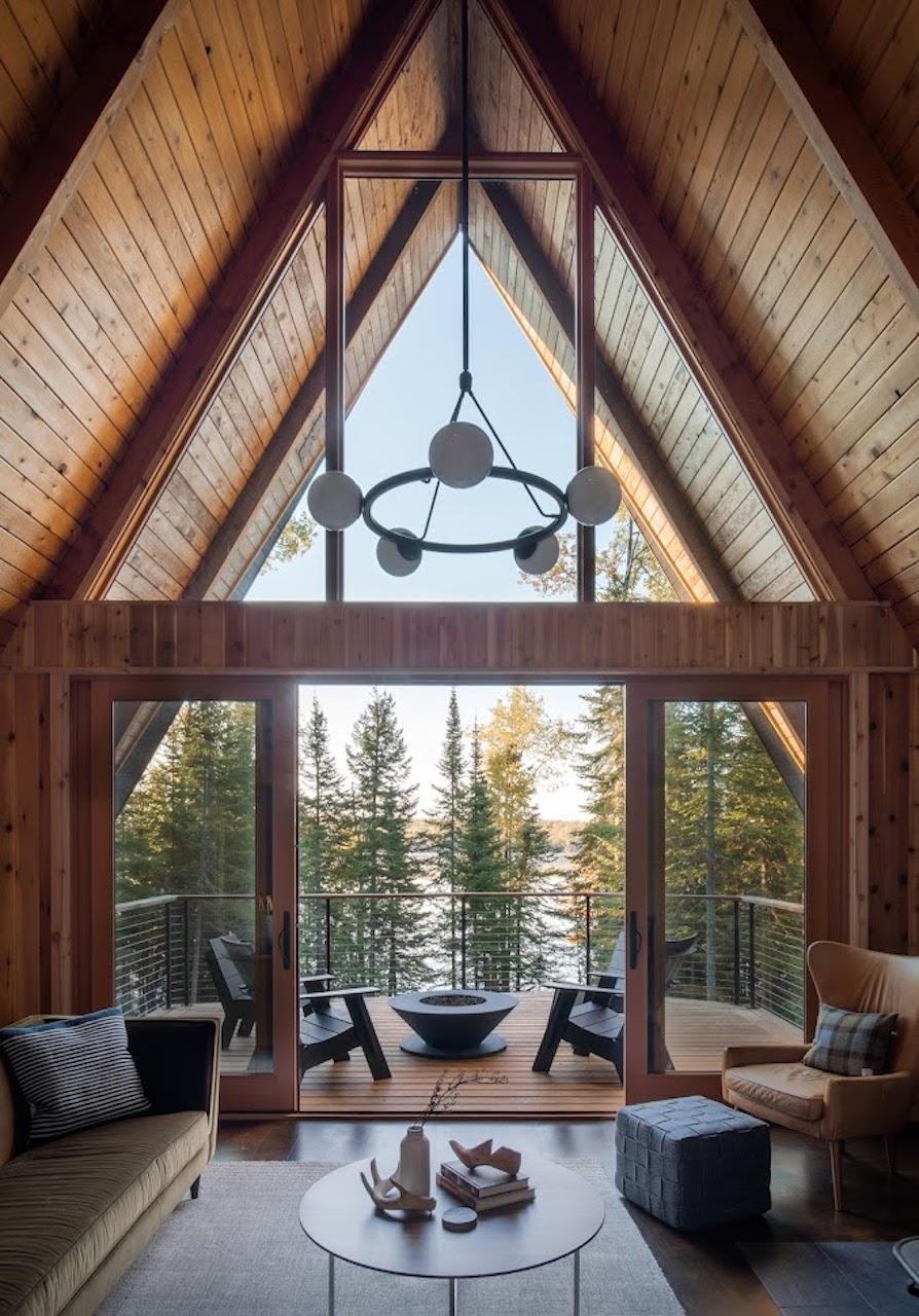 Into the Woods: The Transformation of a 70s A-Frame Cabin in Minnesota