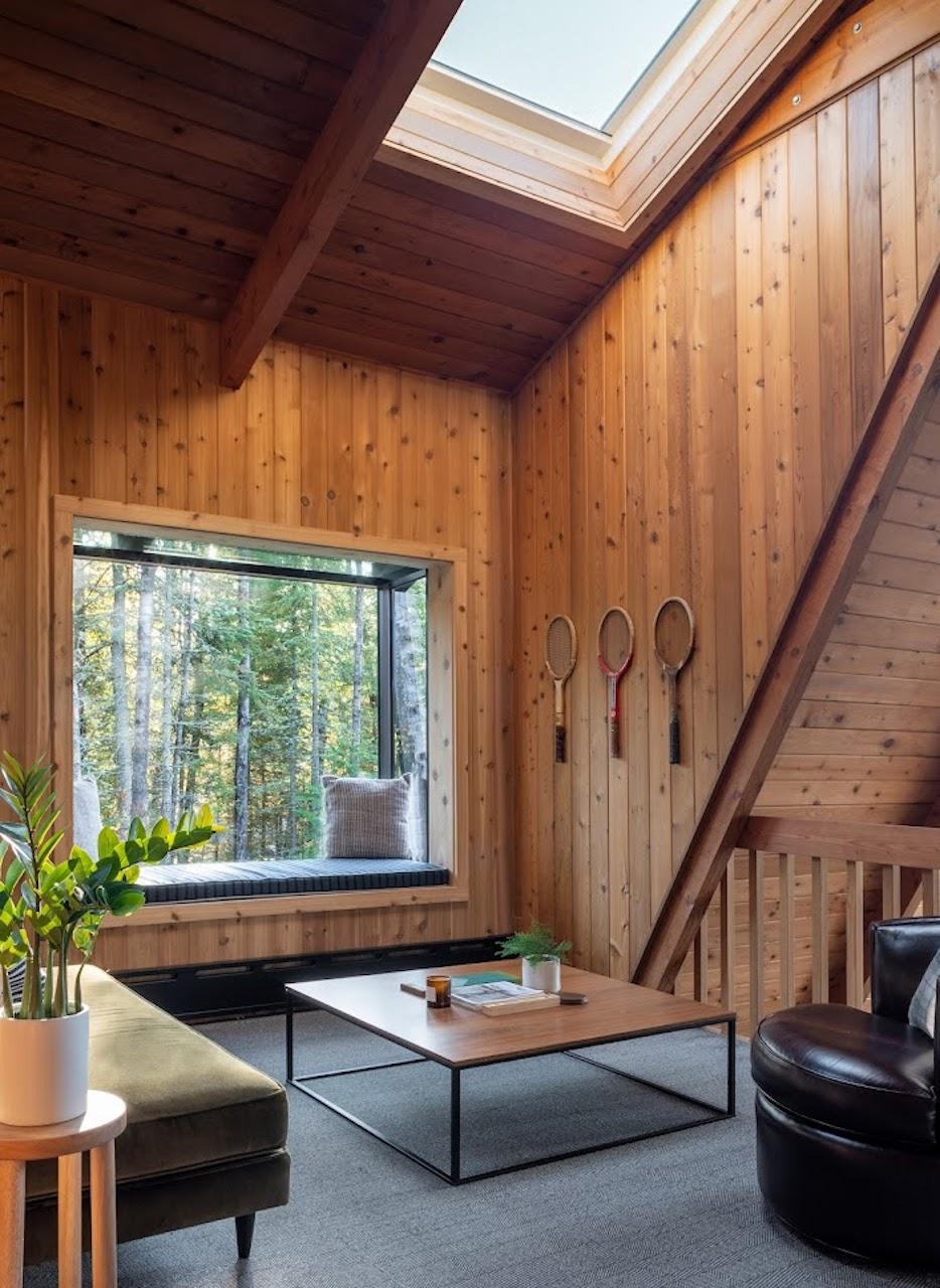 Into the Woods: The Transformation of a 70s A-Frame Cabin in Minnesota