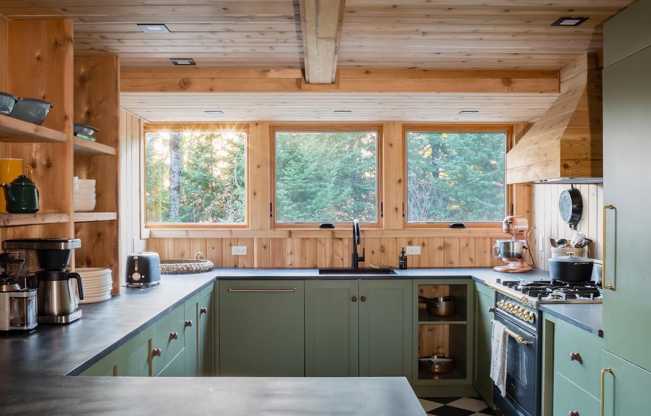 Into the Woods: The Transformation of a 70s A-Frame Cabin in Minnesota