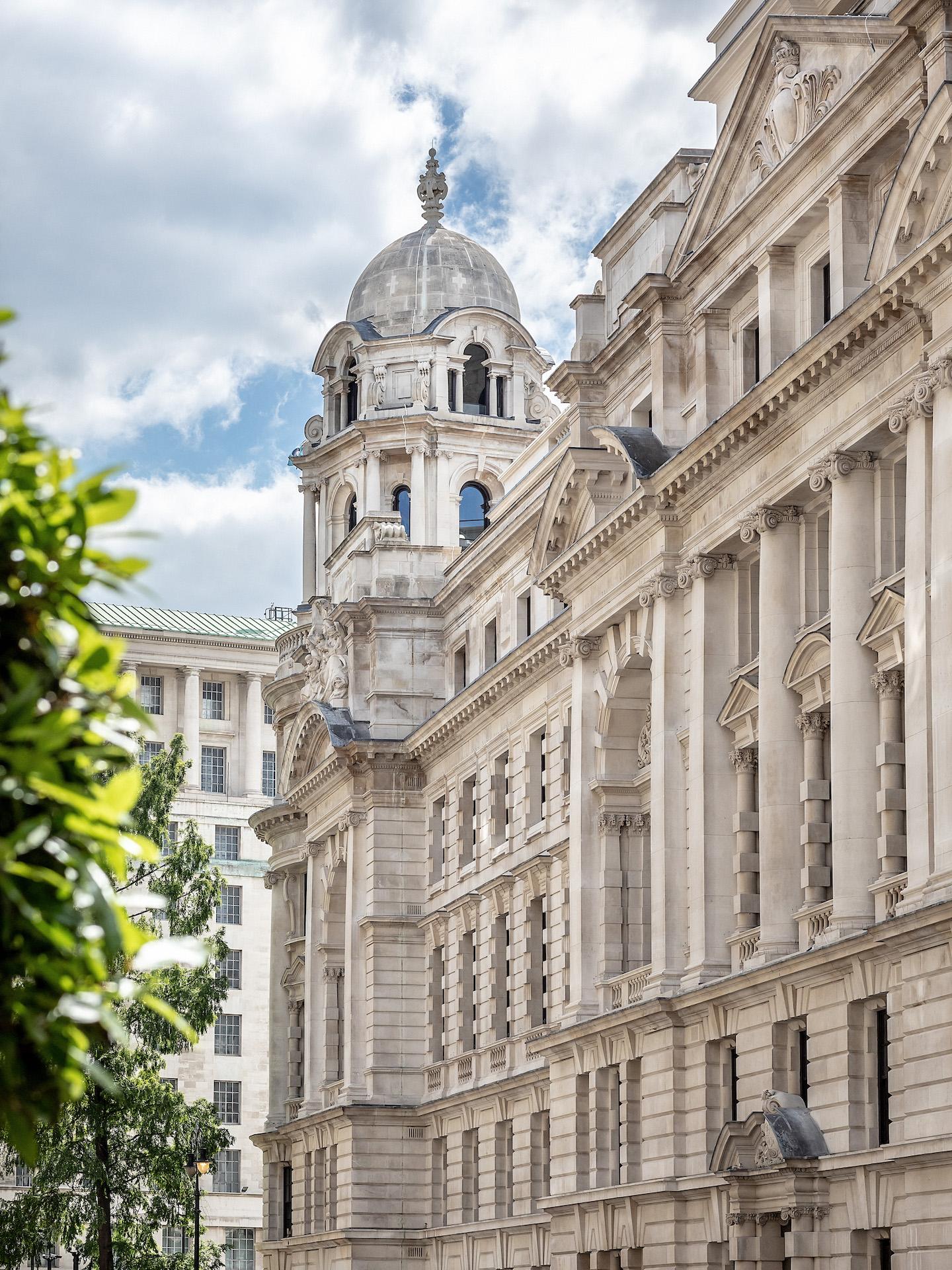  A Churchill-Inspired Home in London's Old War Office Hits the Market