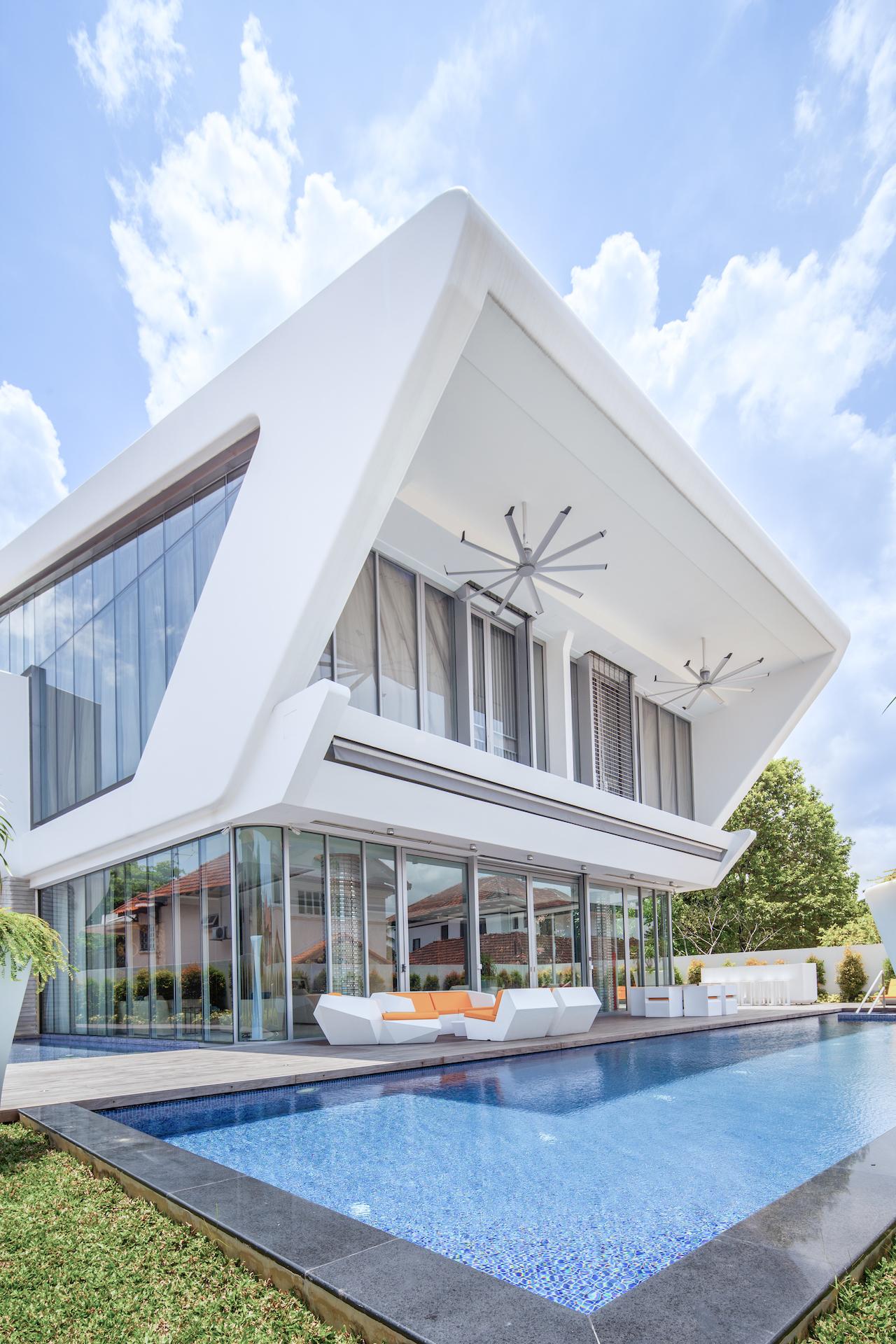 How a Lamborghini Car Inspires this Futuristic House in Singapore
