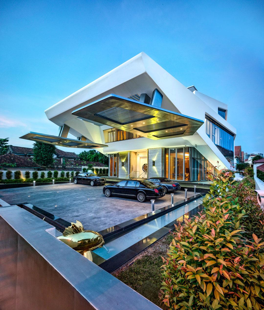 How a Lamborghini Car Inspires this Futuristic House in Singapore