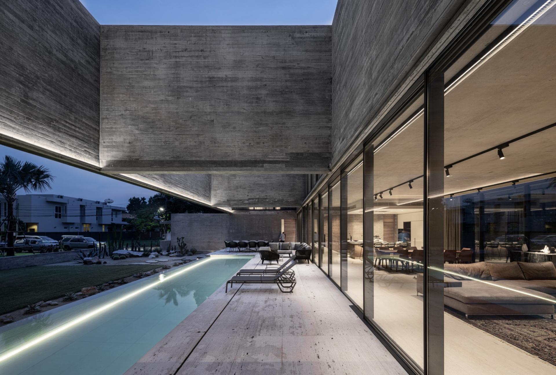 This monolithic Thailand-based residence resembles brutalist architecture