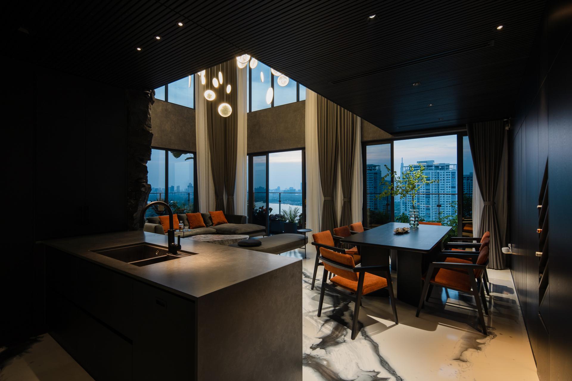 Inside the Ultra-Chic Black Cliff Penthouse in Ho Chi Minh City