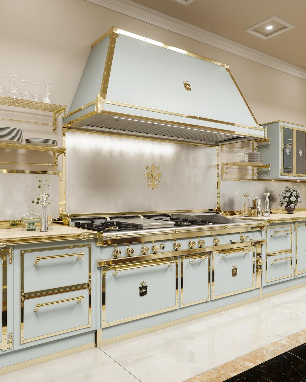以24K金打造的意大利Officine Gullo廚房，煮出極緻奢華