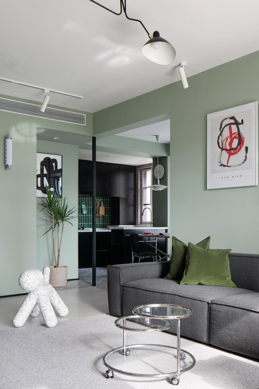  This cosy grey and green flat is a pandemic dream home