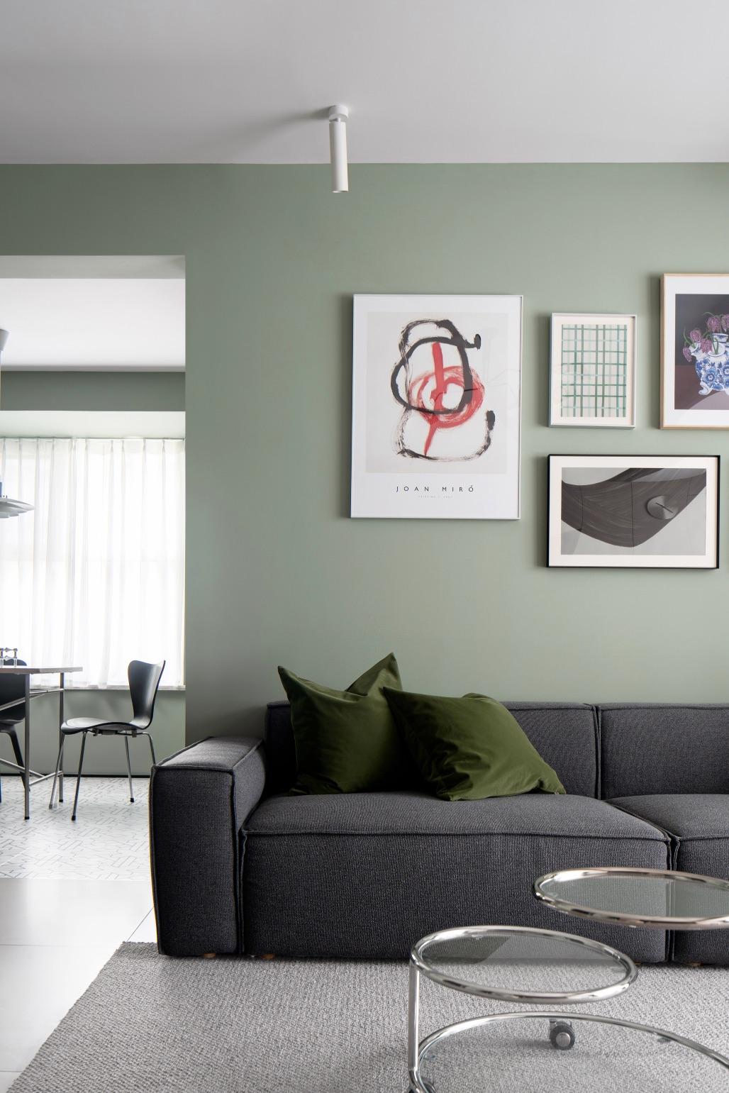  This cosy grey and green flat is a pandemic dream home