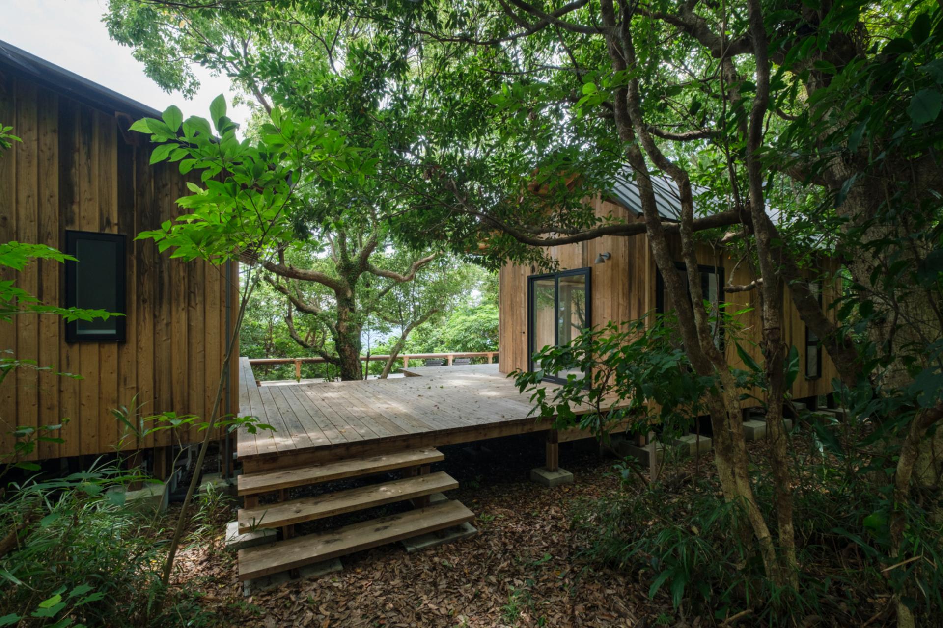 A wooden bungalow blends age-old wisdom with modern design in Kagoshima, Japan 