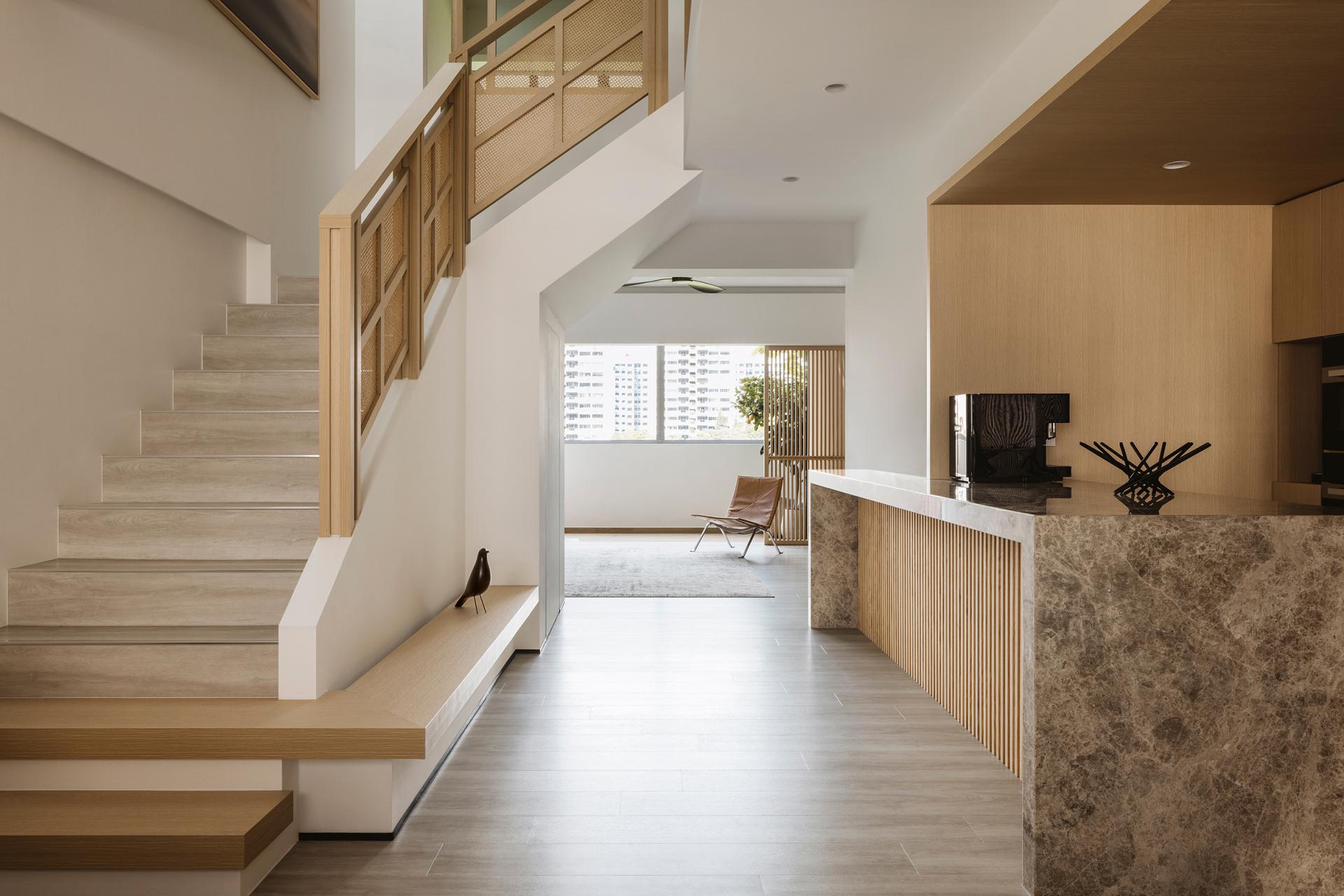 This two-storey Singapore apartment was designed to feel like a Japanese ryokan