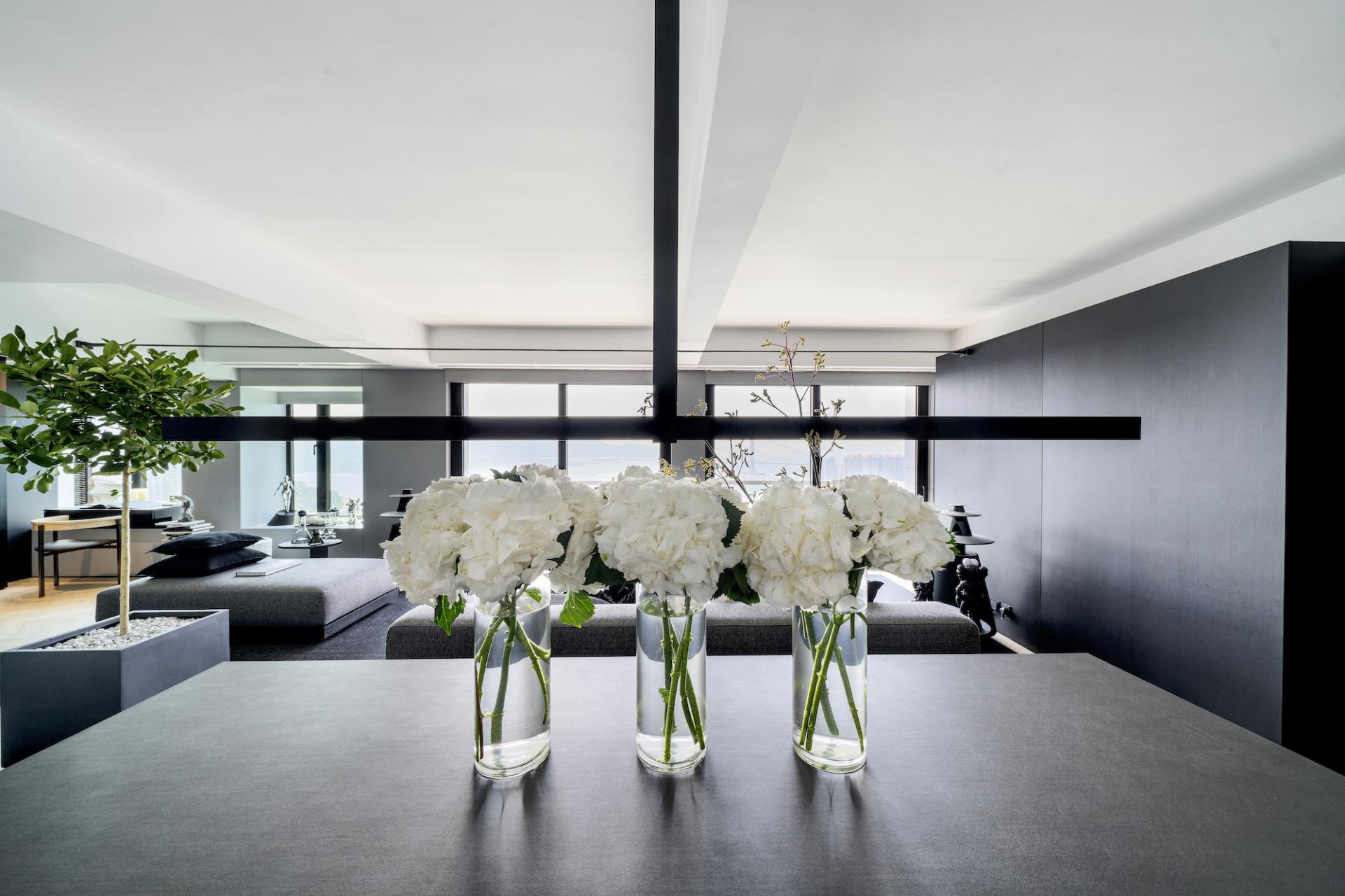 This Black and White Duplex is a Masterclass in Mono Interiors