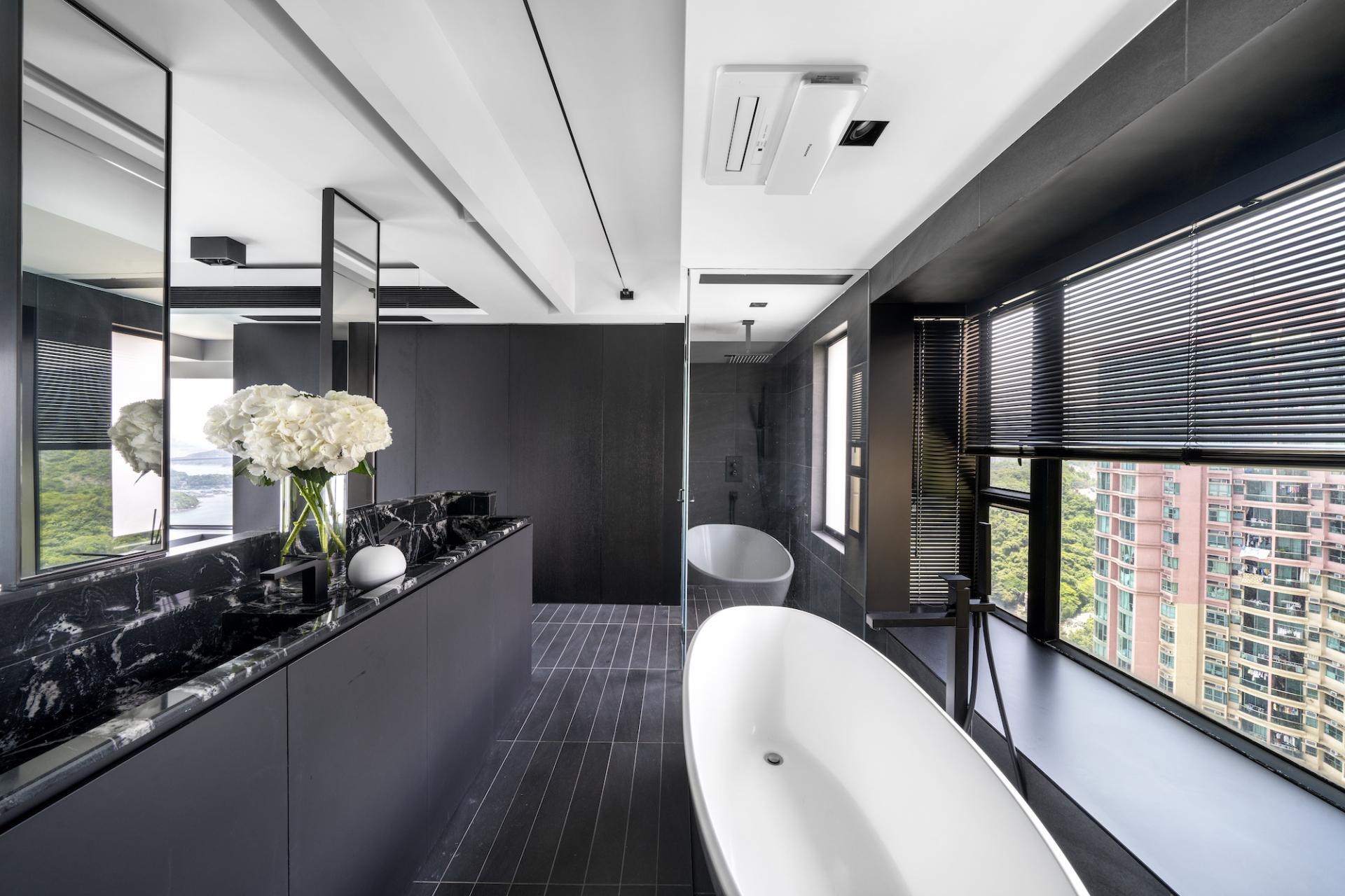 This Black and White Duplex is a Masterclass in Mono Interiors