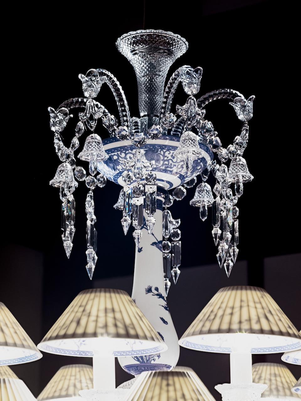 Steve Leung and Baccarat Debut Exclusive Blue-and-White Porcelain Chandelier