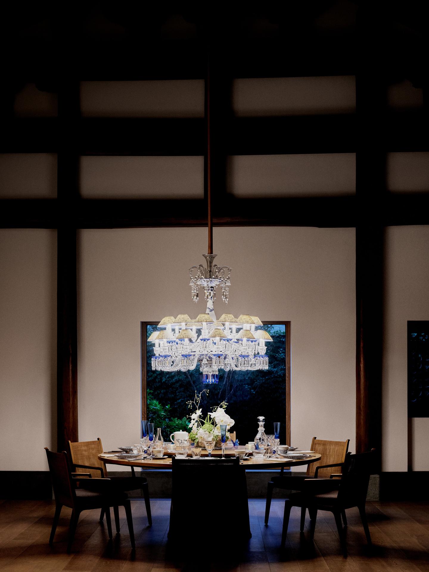 Steve Leung and Baccarat Debut Exclusive Blue-and-White Porcelain Chandelier