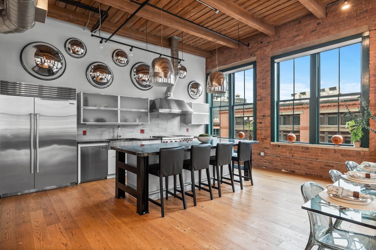 Old Textile Factory Turns into NBA Player Jaylen Brown's Industrial-style Home