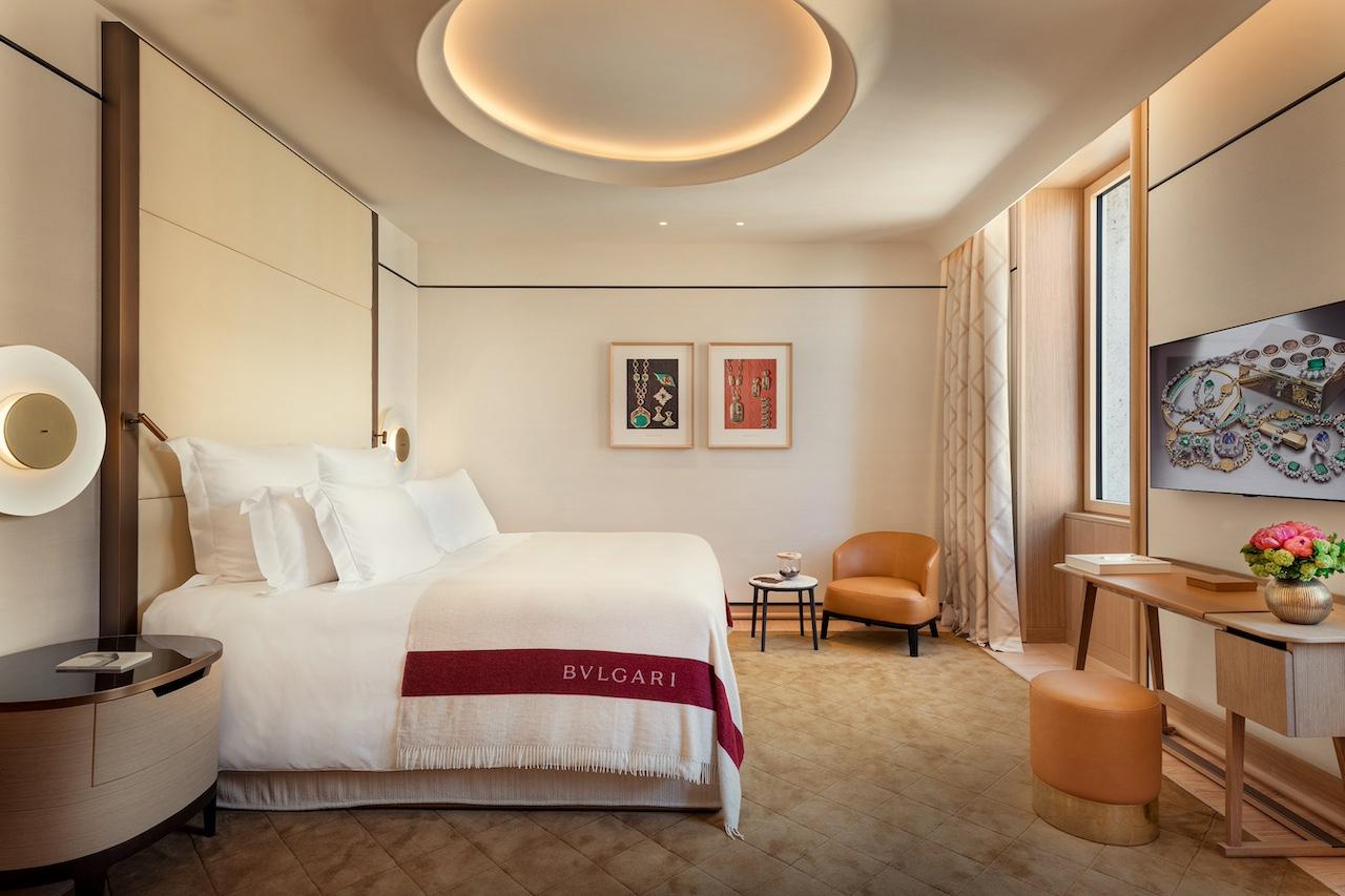 Inside the historic Bulgari Hotel in Rome