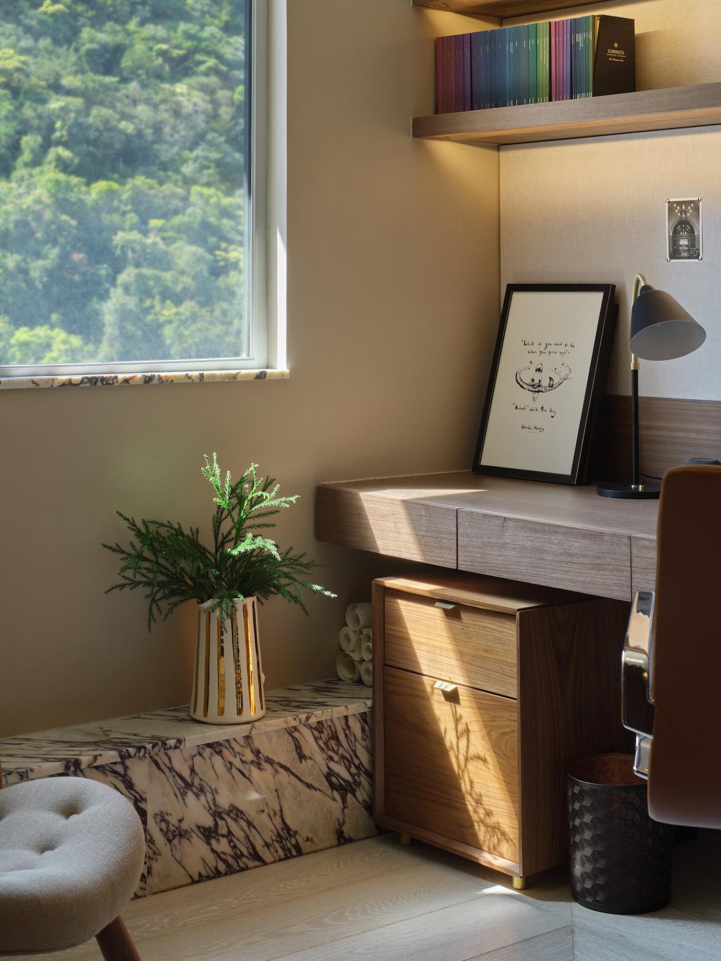 This 2,500 sq. ft. Sheung Wan Apartment has a Family Library 