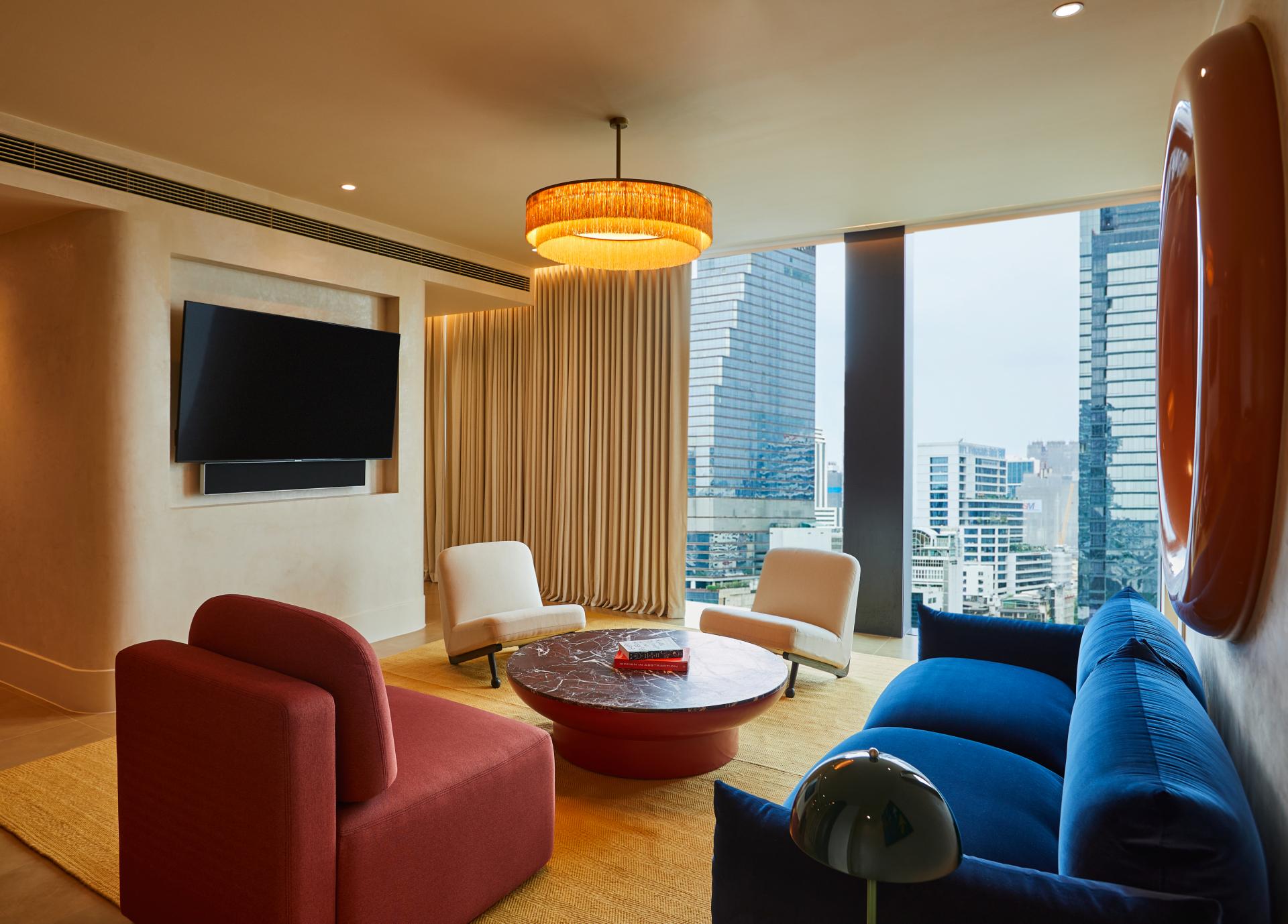 The Standard, Bangkok Mahanakhon is a Wonderful Burst of Colour and '70s Glam