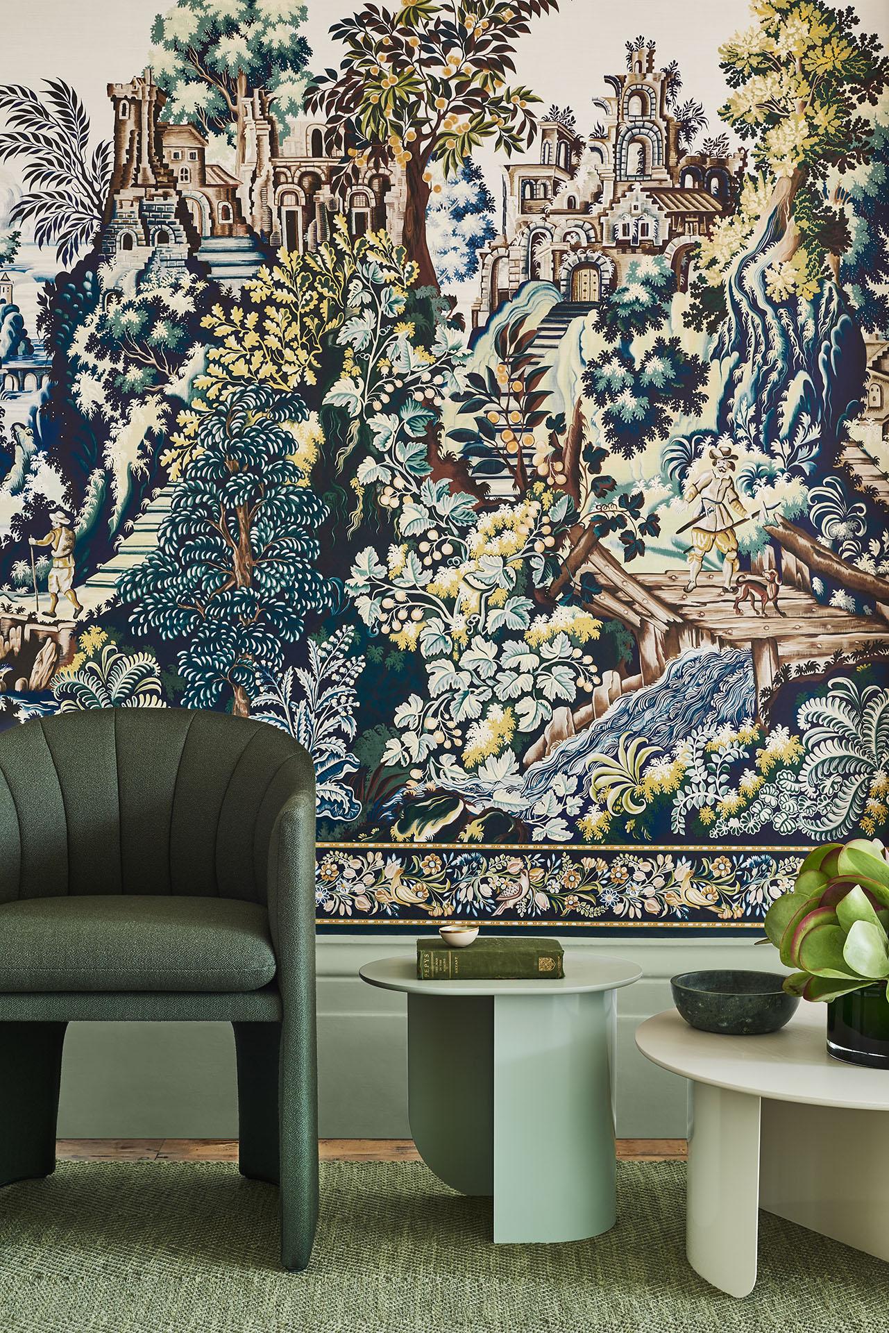 4 Top Hand-embroidered Wallpaper Brands that Double as Art Murals  