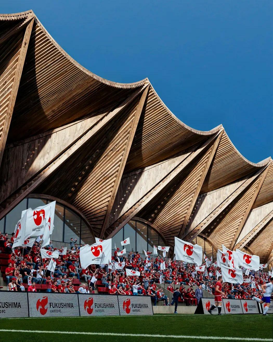 Japan's First Circular Timber Stadium Set for Fukushima
